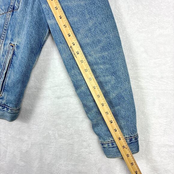 Levis Type III Sherpa Trucker Denim Jacket Mens M Faded Western Classic Retro - Picture 9 of 13